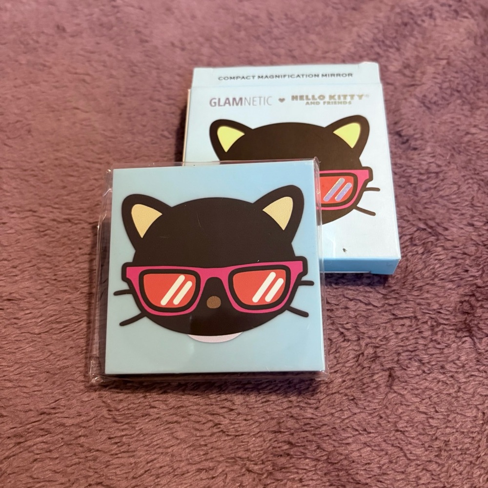 Glamnetic Hello Kitty Compact Mirror - Black and Red